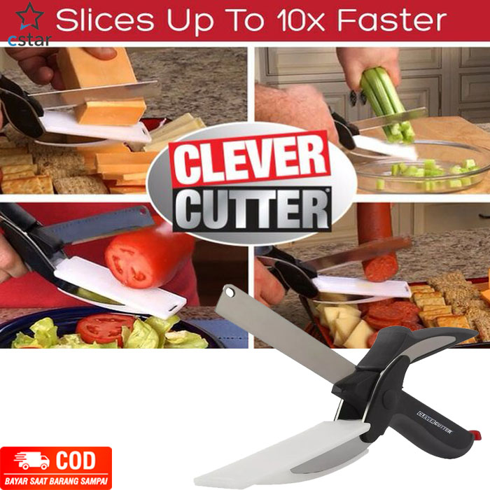 Clever Cutter Pisau Gunting Sayur Dengan Tatakan - Search Best 4K