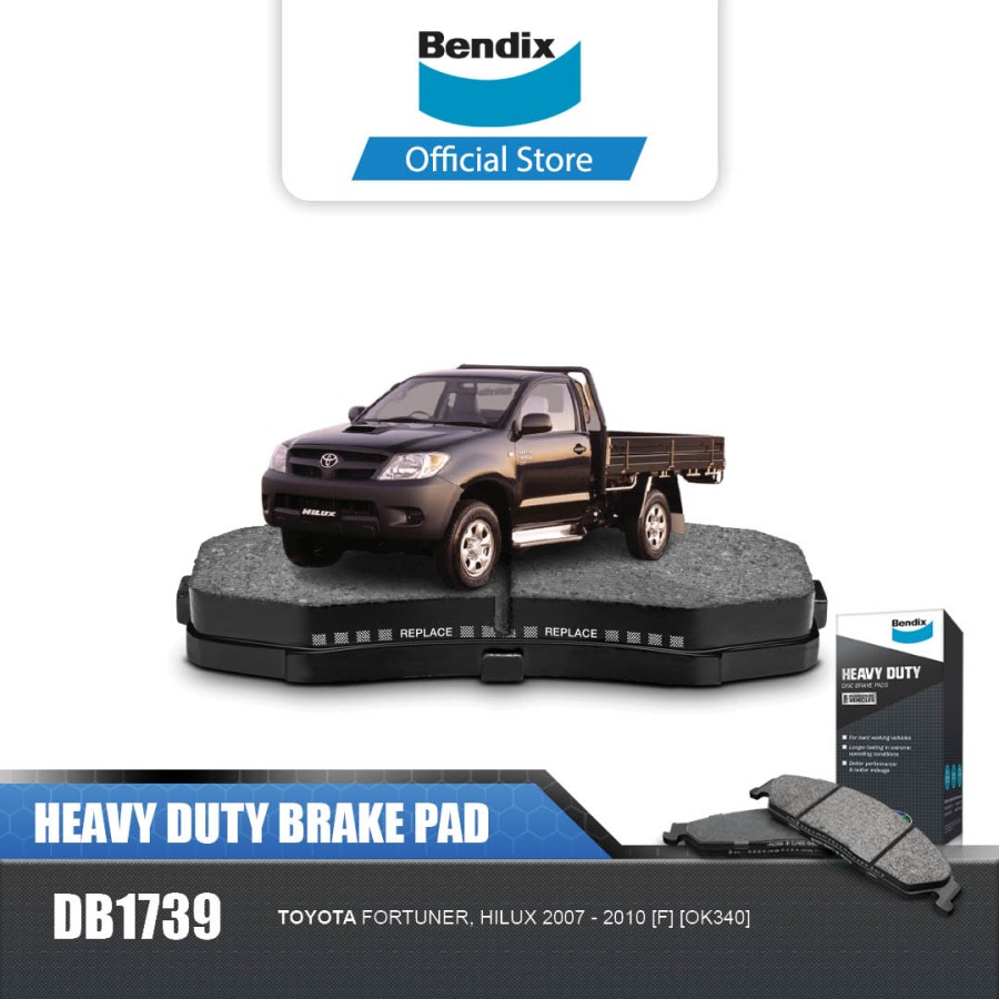 Bendix Kampas Rem Depan Brake Pad Mobil Toyota Hilux 2007-2010 DB1739HD Giá 393,600 Đồng*Miễn phí vận chuyển