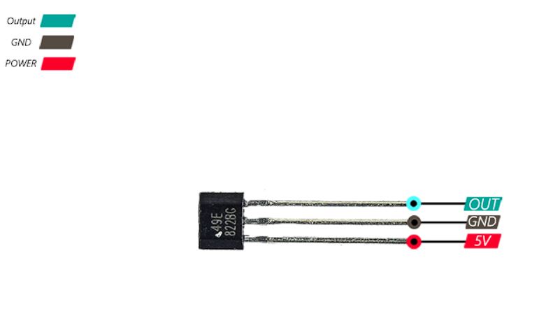 Interfacing SS49E Linear Hall Effect Sensor Module With