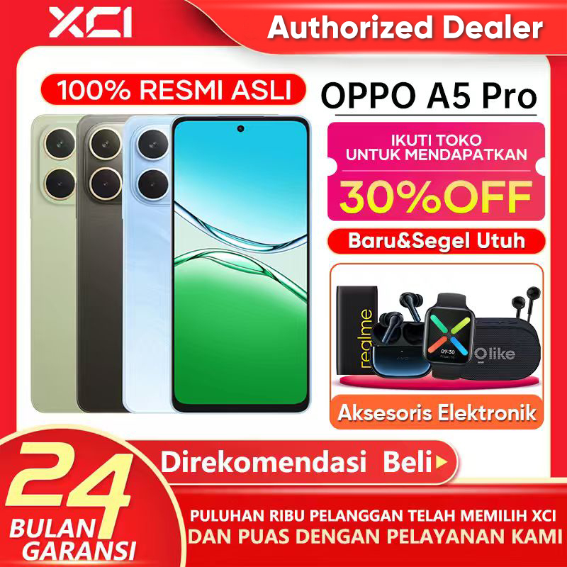 OPPO A5 Pro terbaru 2025, IP69 Water Resistance, Military Grade Shock Resistance,5800mAh Battery Harga  3,099,000 Ringgit*Penghantaran Percuma