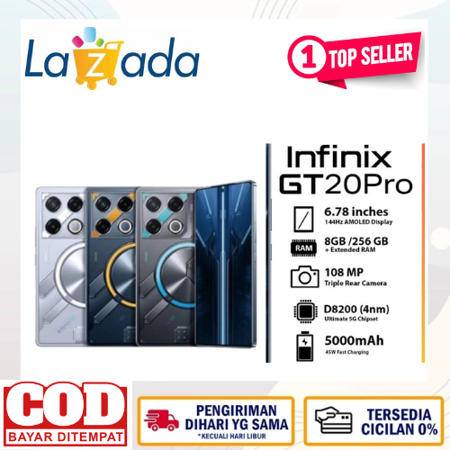 Promo Infinix GT 20 Pro 5G RAM 8/256 & 12/256 GB MediaTek dimensity 8200 ultimate like new fullset Harga  3,075,200 Ringgit*Penghantaran Percuma