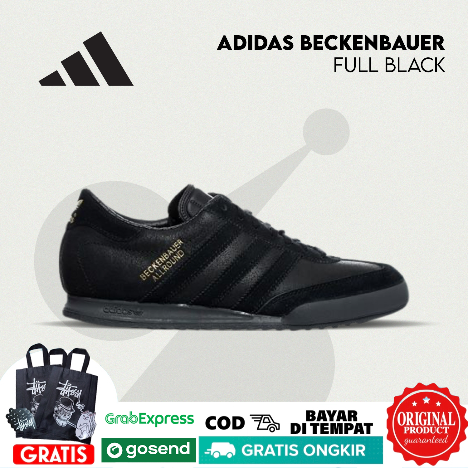 adidas beckenbauer allround black and gold