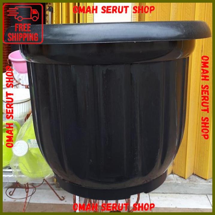 Pot 60 Gloria Hitam / Pot Hitam Besar / Pot Plastik 60Cm Hitam Terbaik Dikelasnya