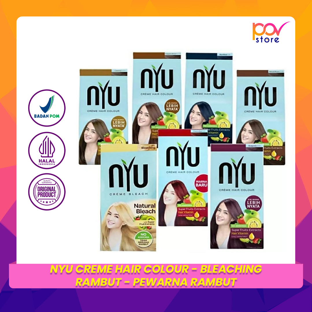 Jual Nyu Henna Shampoo Hair Colour Sachet Shampoo Pewarna Rambut By ...