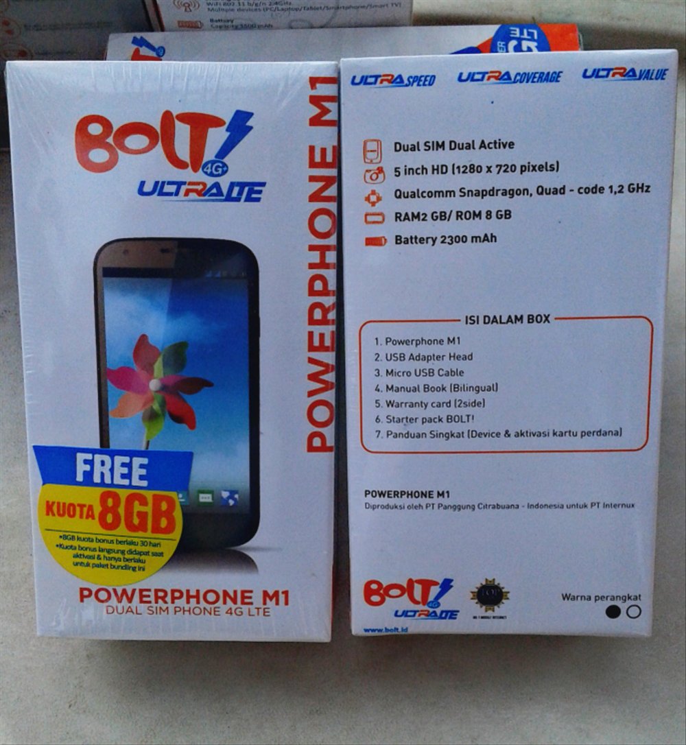 BOLT POWERPHONE M1 ZTE V9820 ULTRA LTE - PUTIH Harga 950,000 Ringgit*Penghantaran Percuma
