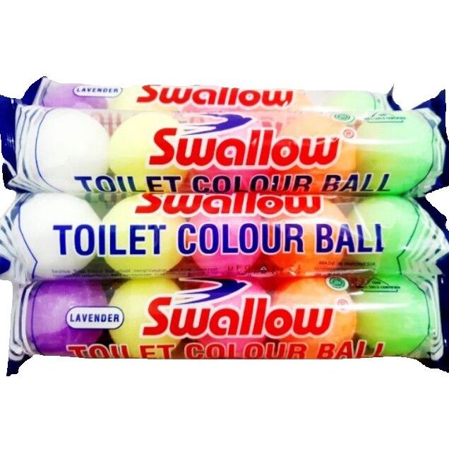 Swallow Kamper Pengharum Toilet Colour Ball Isi 5 Harga 20,699 rupiah*Gratis Ongkir