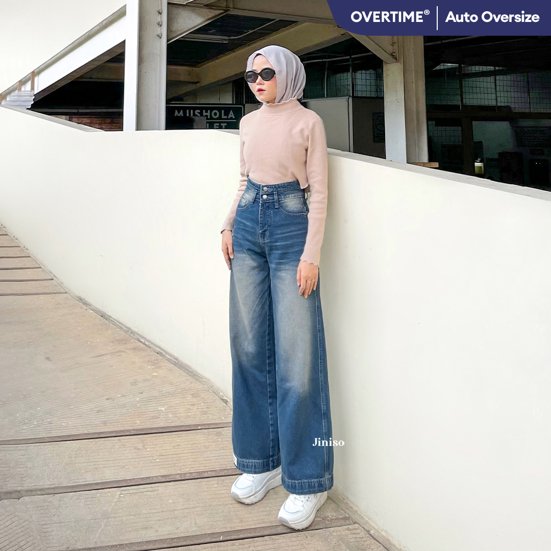 Jiniso-ultra highwaist baggy loose jeans 665 overtime Harga  227,500 rupiah*Gratis Ongkir
