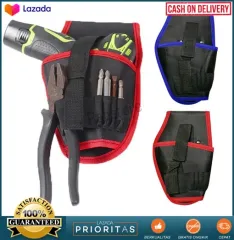 VASTAR Tas Pinggang Perkakas Mesin Bor Tool Bag Fanny Pack - GJ0197 - Black/Red