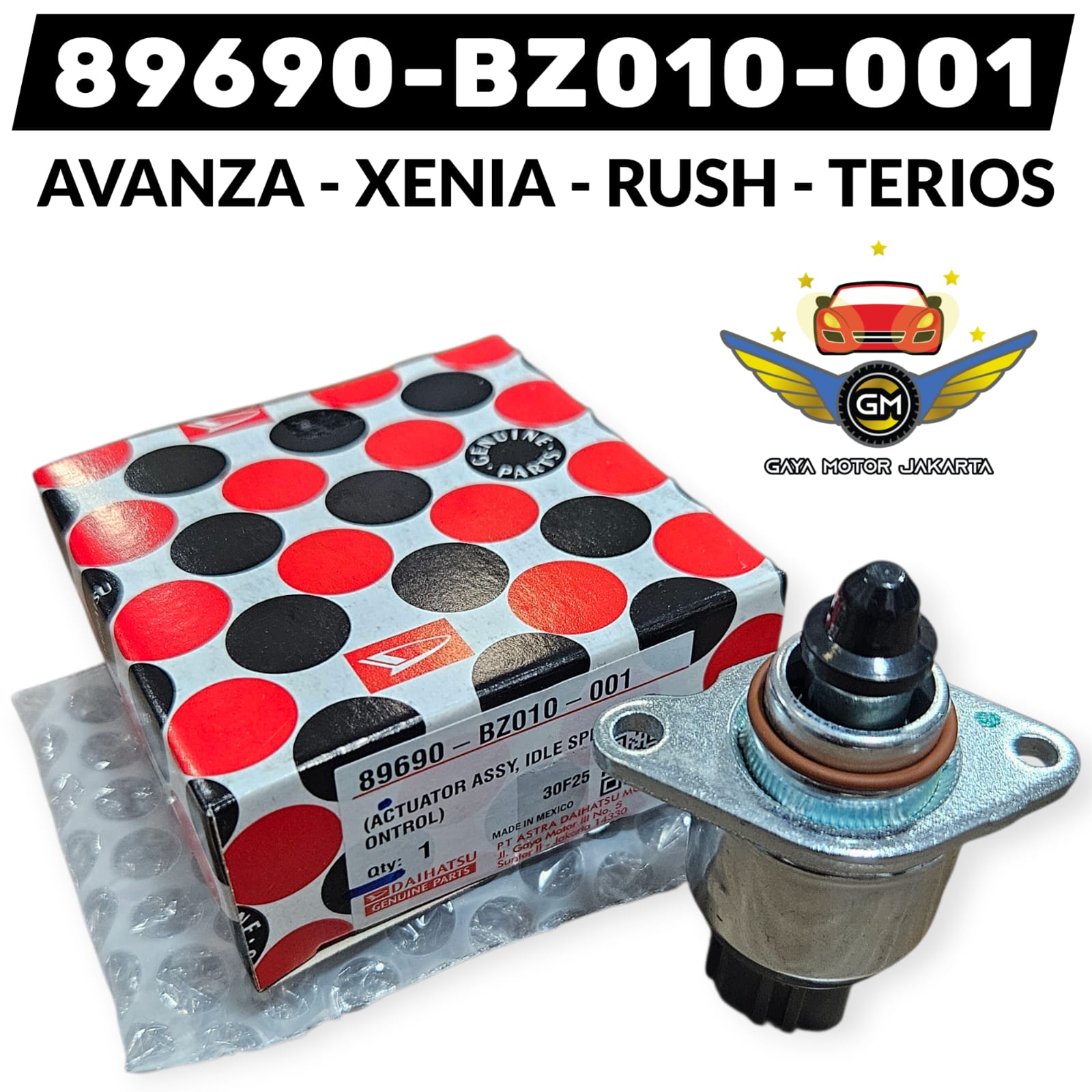 Actuator idle speed Toyota Avanza - Xenia - Rush - Terios - Agya - Ayla 89690-bz010-001 Harga 250,000 rupiah*Gratis Ongkir
