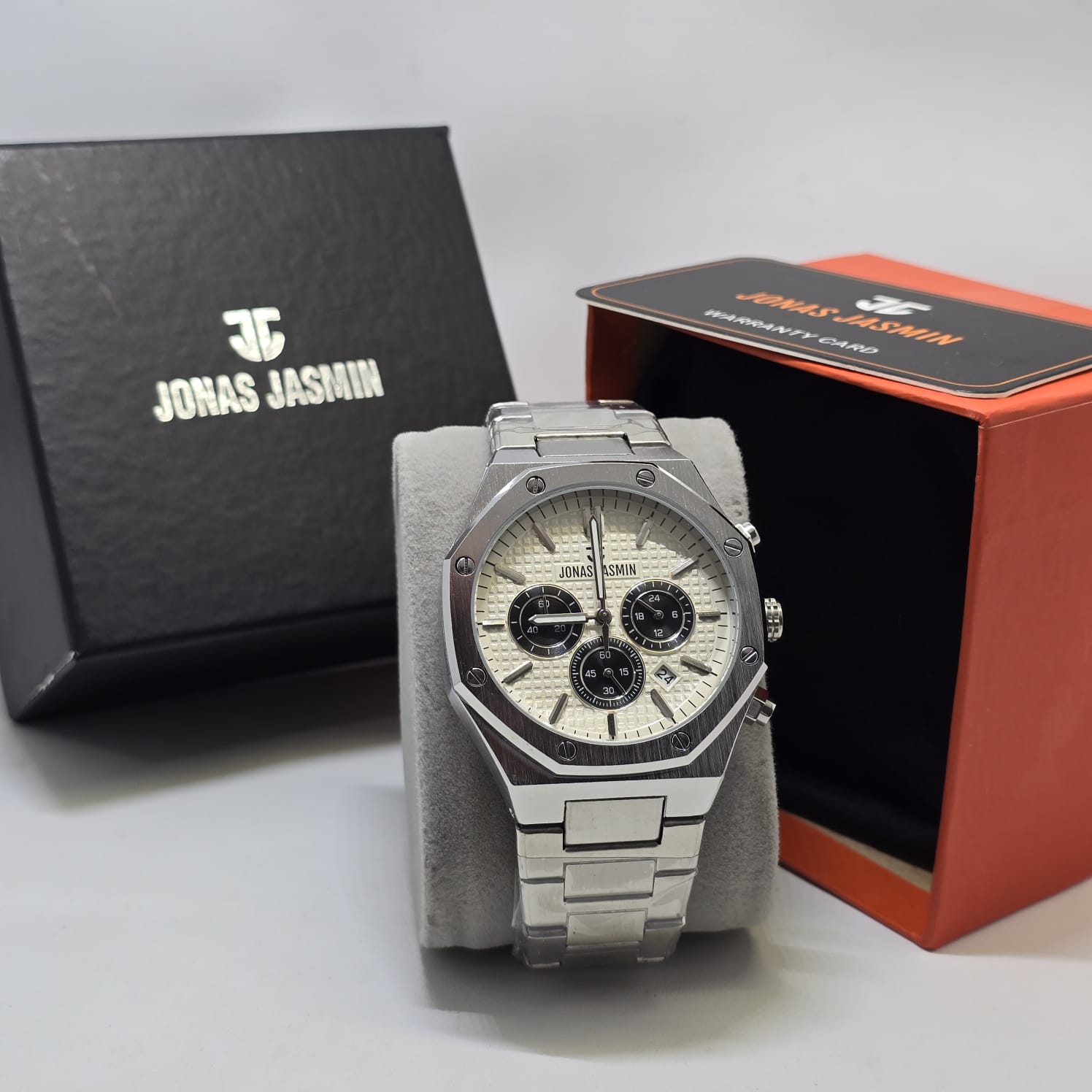 Jam Tangan Pria Jonas Jasmin Terbaru Seri 5342 Rantai Stainless