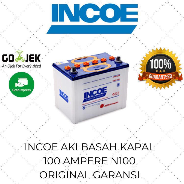 Incoe Aki Basah 100 Ampere NS 100 / Aki Kapal Mobil Truk GENSET / Aki ALAT BERAT Original Garansi Harga 1,319,900 rupiah*Gratis Ongkir