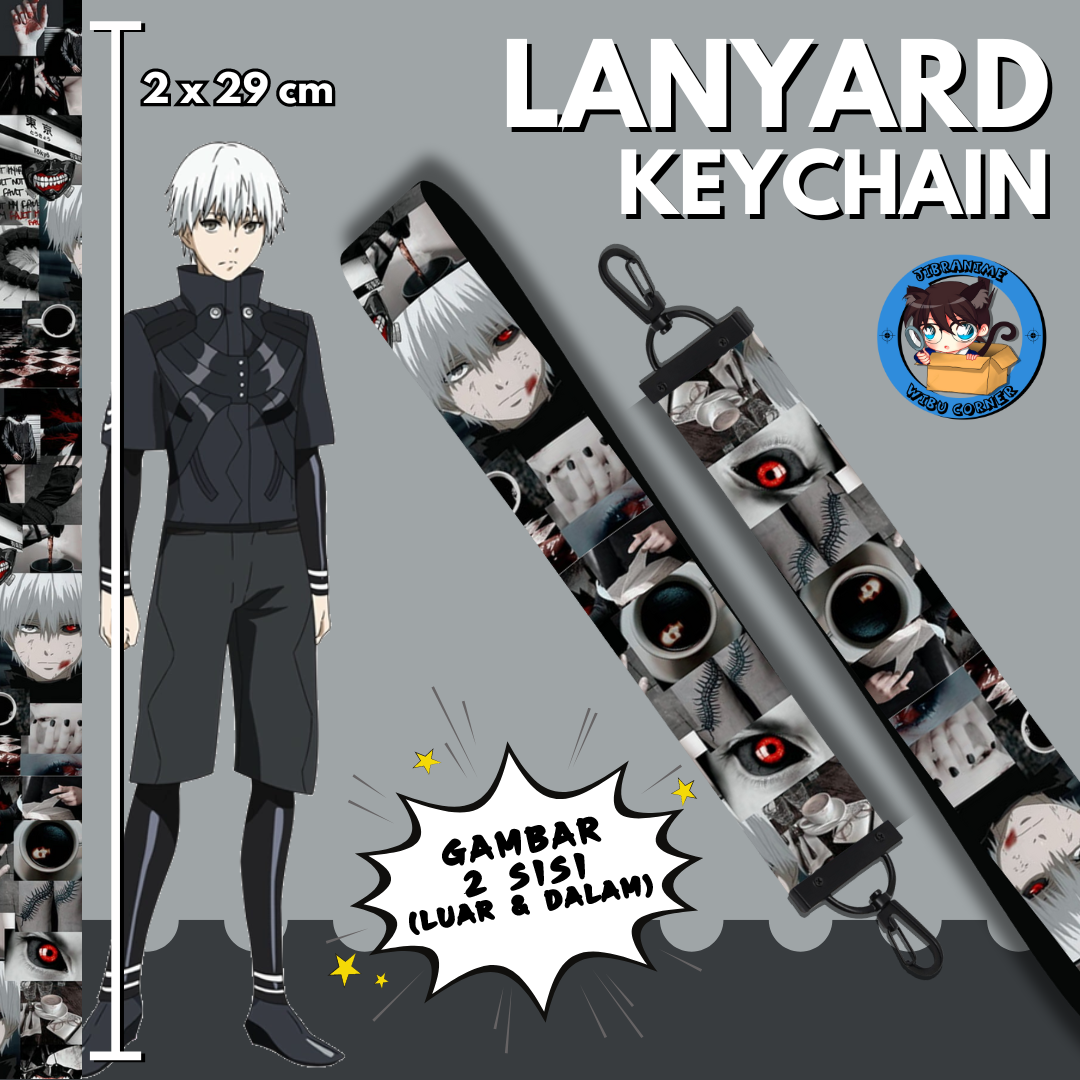 Lanyard Strap Anime Sisi Kaneki Tokyo Ghoul Lanyard Custom