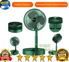 Kipas Angin Lipat Kipas Angin Portable Putar 180 Mini Kipas Fan Portable Lingkar Kipas Meja Naik dan Turun - DC