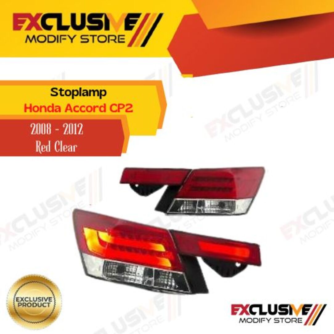 Stop lamp for Honda Accord 2008 - 2012 Red clear Harga 4,000,000 rupiah*Gratis Ongkir