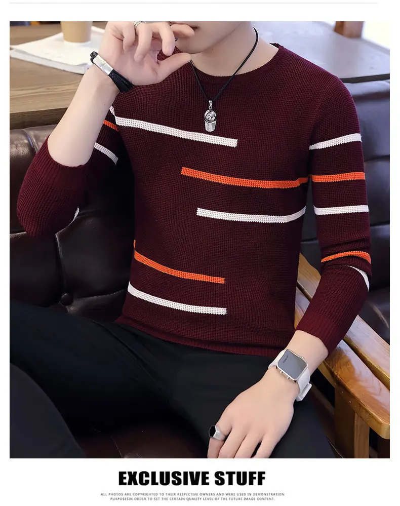 men's round neck sweaters