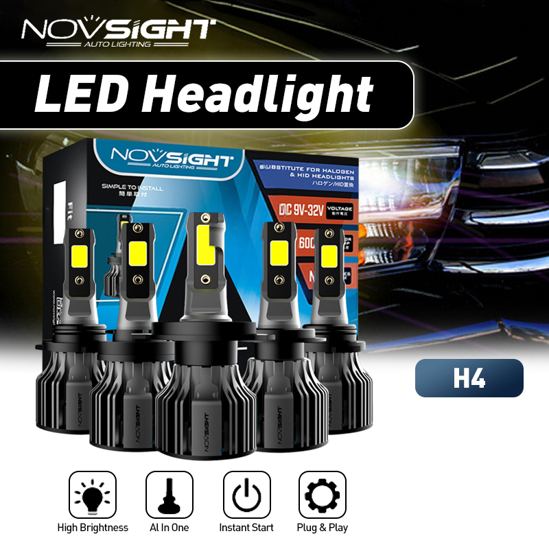NOVSIGHT N39 Headlight Bulbs LED Super Bright Fog Light 72W 10000LM 6000K H4/H7/H11/H1/9005 2Pcs 2 Year Warranty Giá 119,000 Đồng*Miễn phí vận chuyển