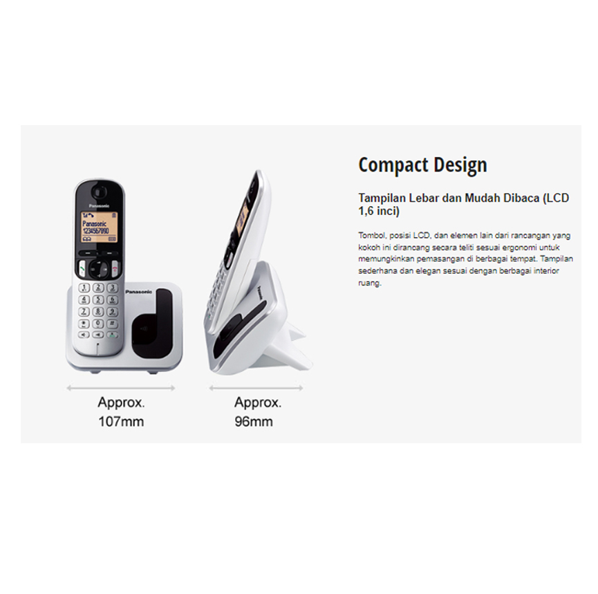 Panasonic KX-TGC210 telepon wireless Harga 850,000 rupiah*Gratis Ongkir