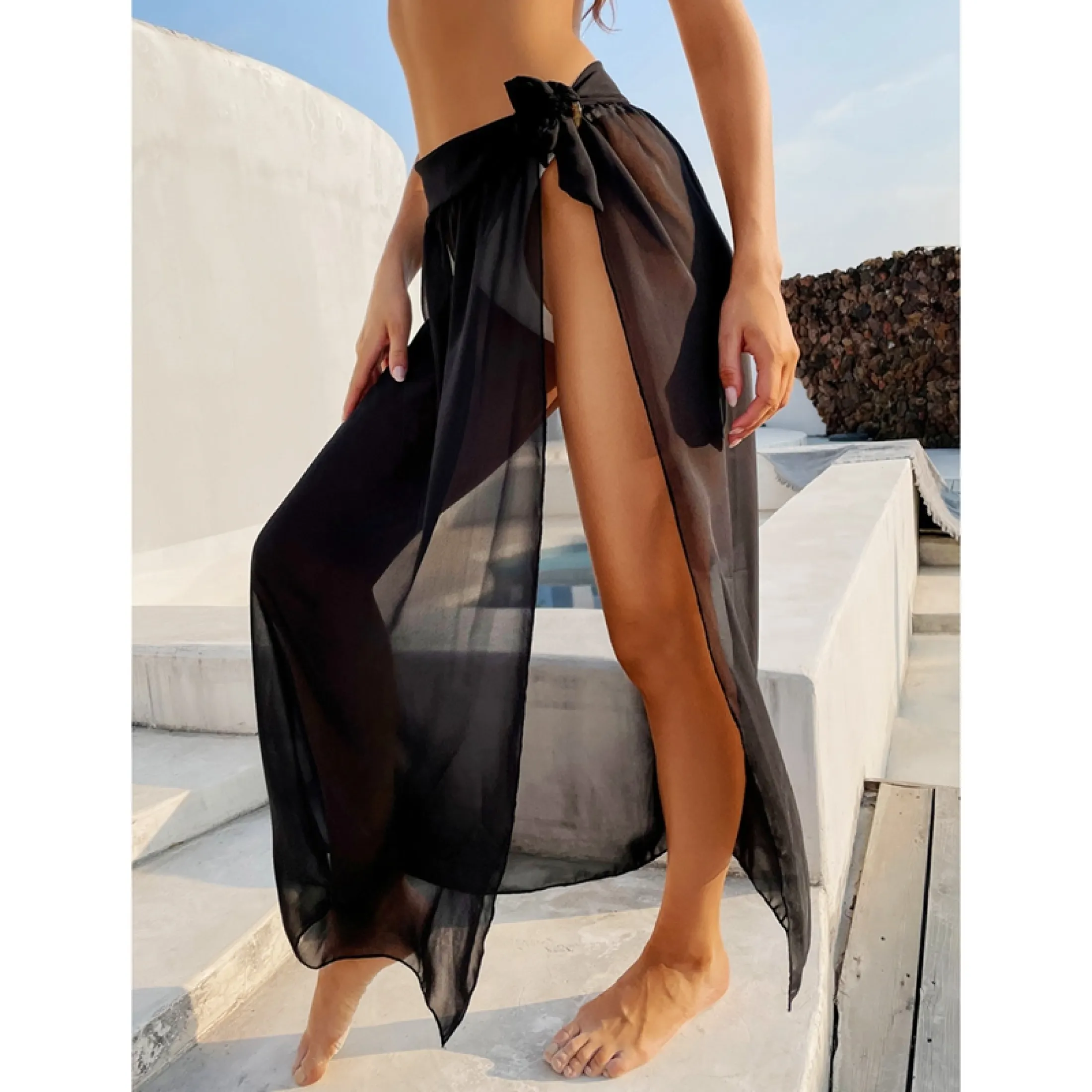 Women Bikini Cover Up Swimwear Sheer 