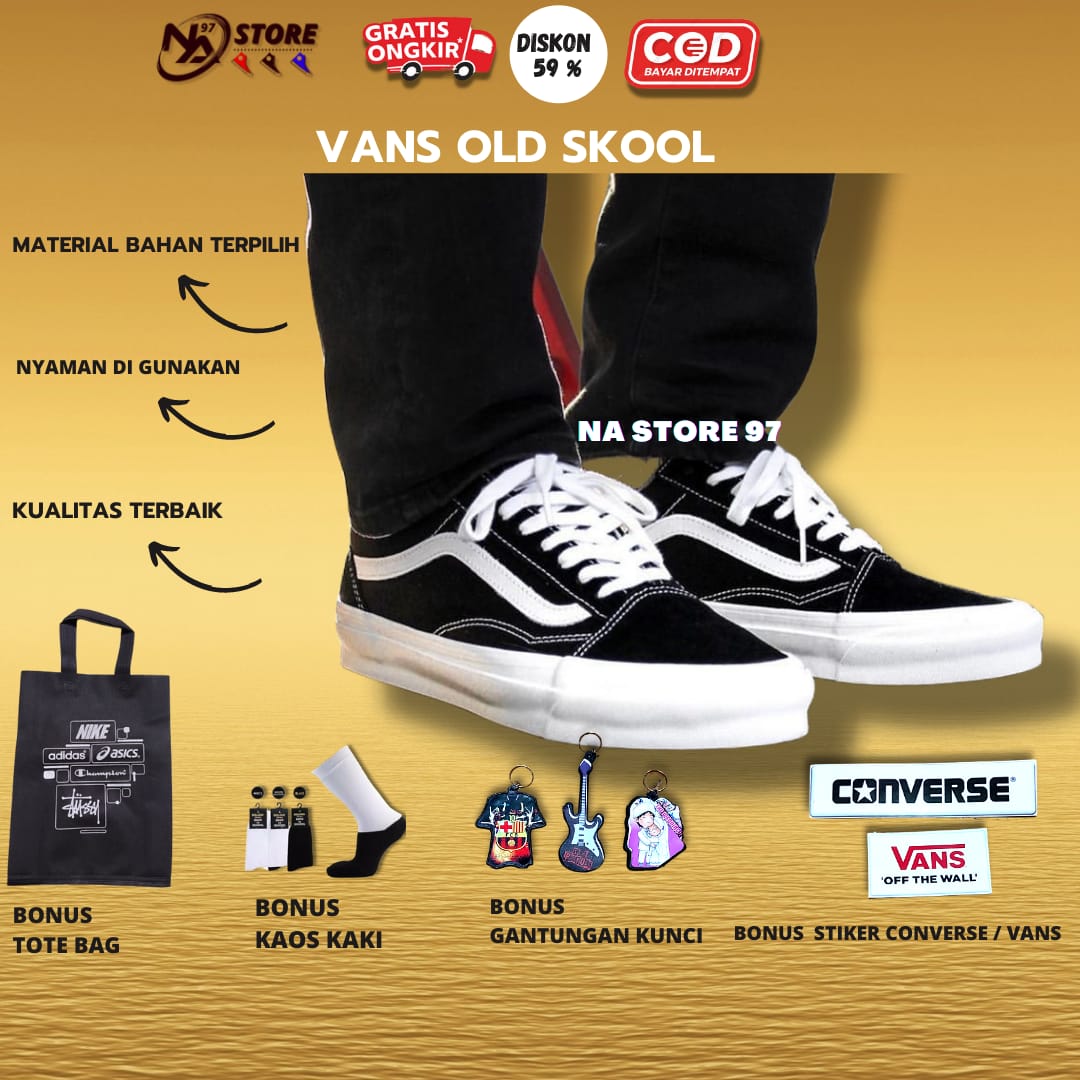 Sepatu 100% Premium Vans Oldskool Og Black White Waffle Dt Bnib 01 Sepatu  Pria Sepatu Keren Sepatu Berkualitas Sepatu Terlaris Sepatu Sekolah Sepatu  Kerja Sepatu Sneakers Na Store 97 | Lazada Indonesia