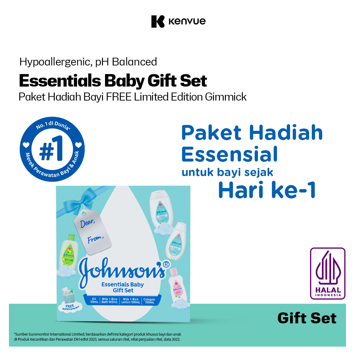 JOHNSON'S Essentials hadiah Set / Paket Hadiah Bayi