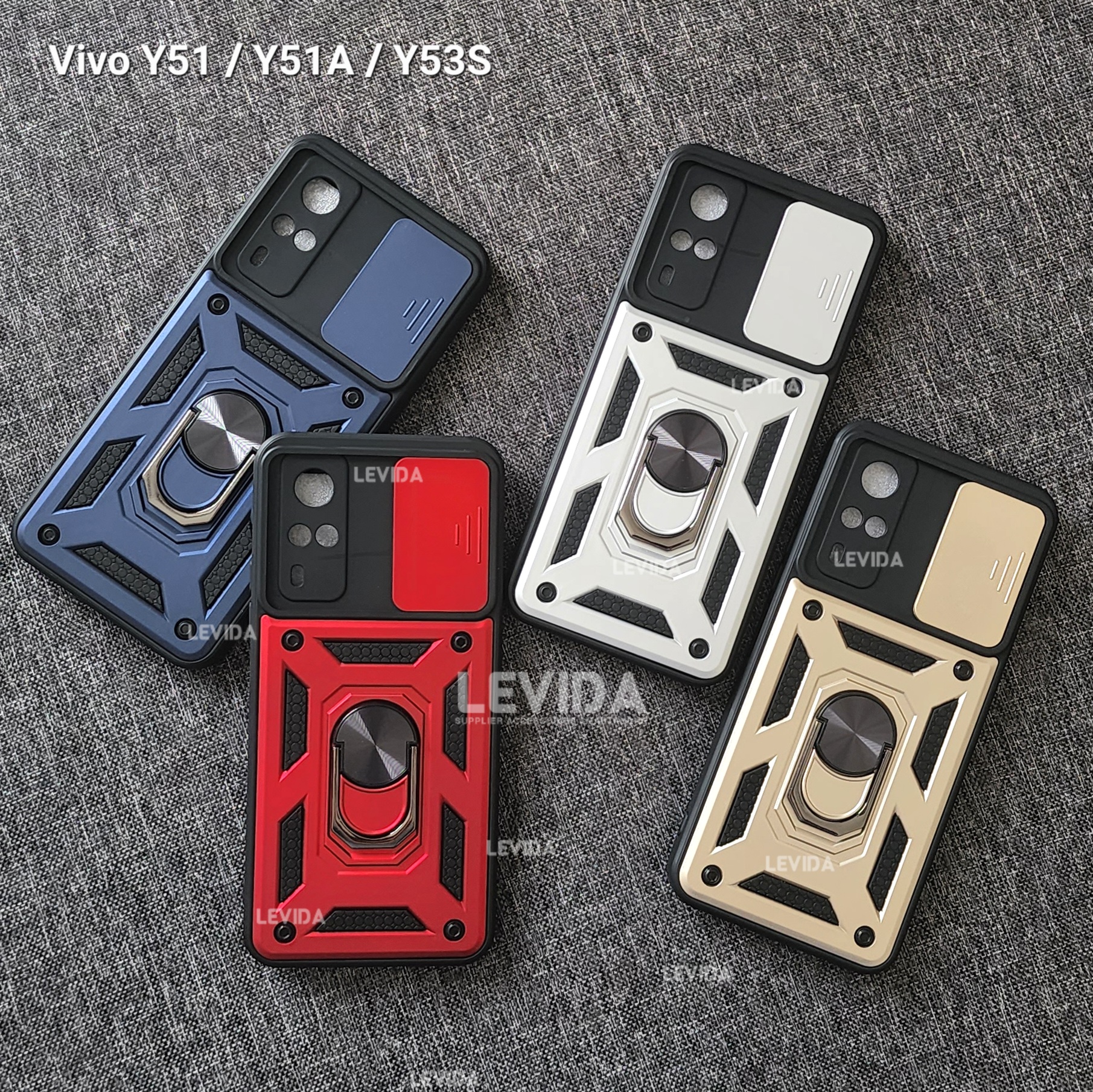 Vivo Y51 2020 Vivo Y51A 2021 Vivo Y53S Case Robot Ringstand Slide