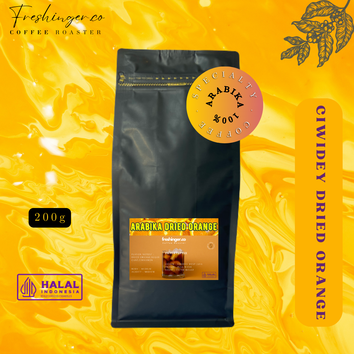 Arabica Ciwidey Full Wash Specialty Coffee 200Gram
