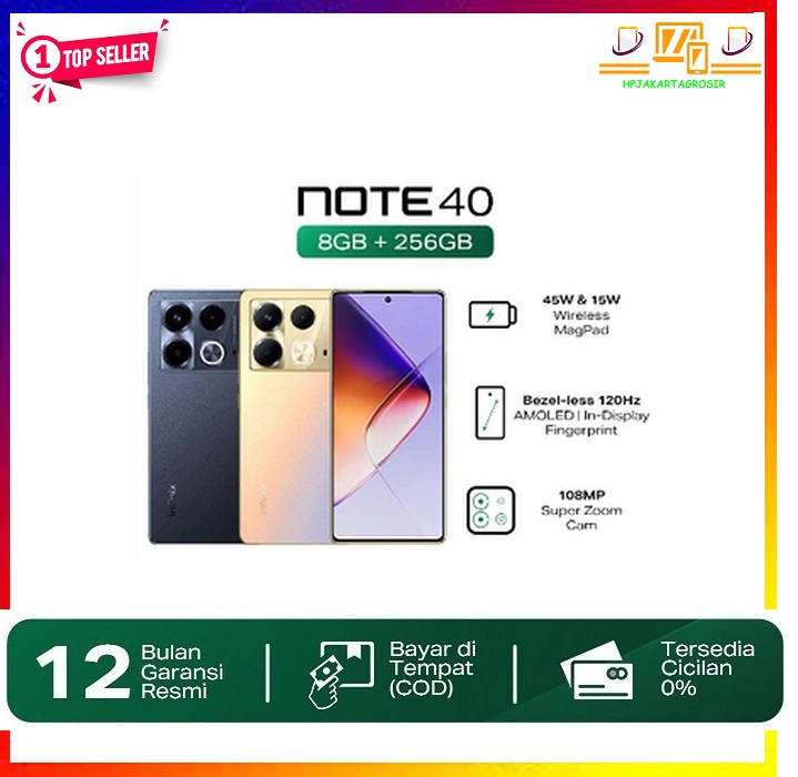 Infinix Note 40 8/256Gb - up to 16Gb Extended Ram - Helio G99. Giá 1,879,680 Đồng*Miễn phí vận chuyển