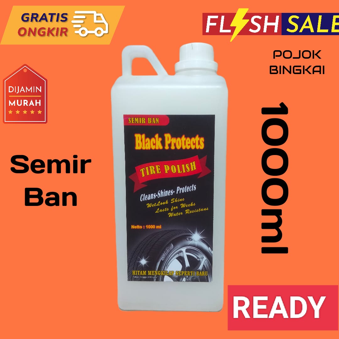 Semir Ban Mobil Motor 1 Liter Tire Polish Pengkilap Penghitam Harga 24,134 rupiah*Gratis Ongkir