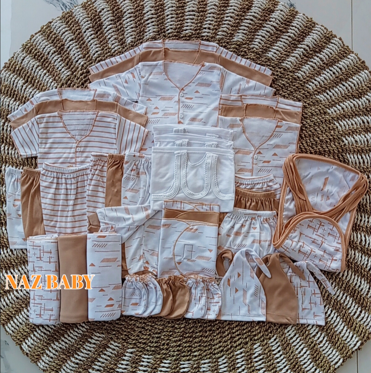 40Pcs Serian Krem Perlengkapan Baju Bayi Baru Lahir Newborn Kado hadiah Set Paket Kumplit