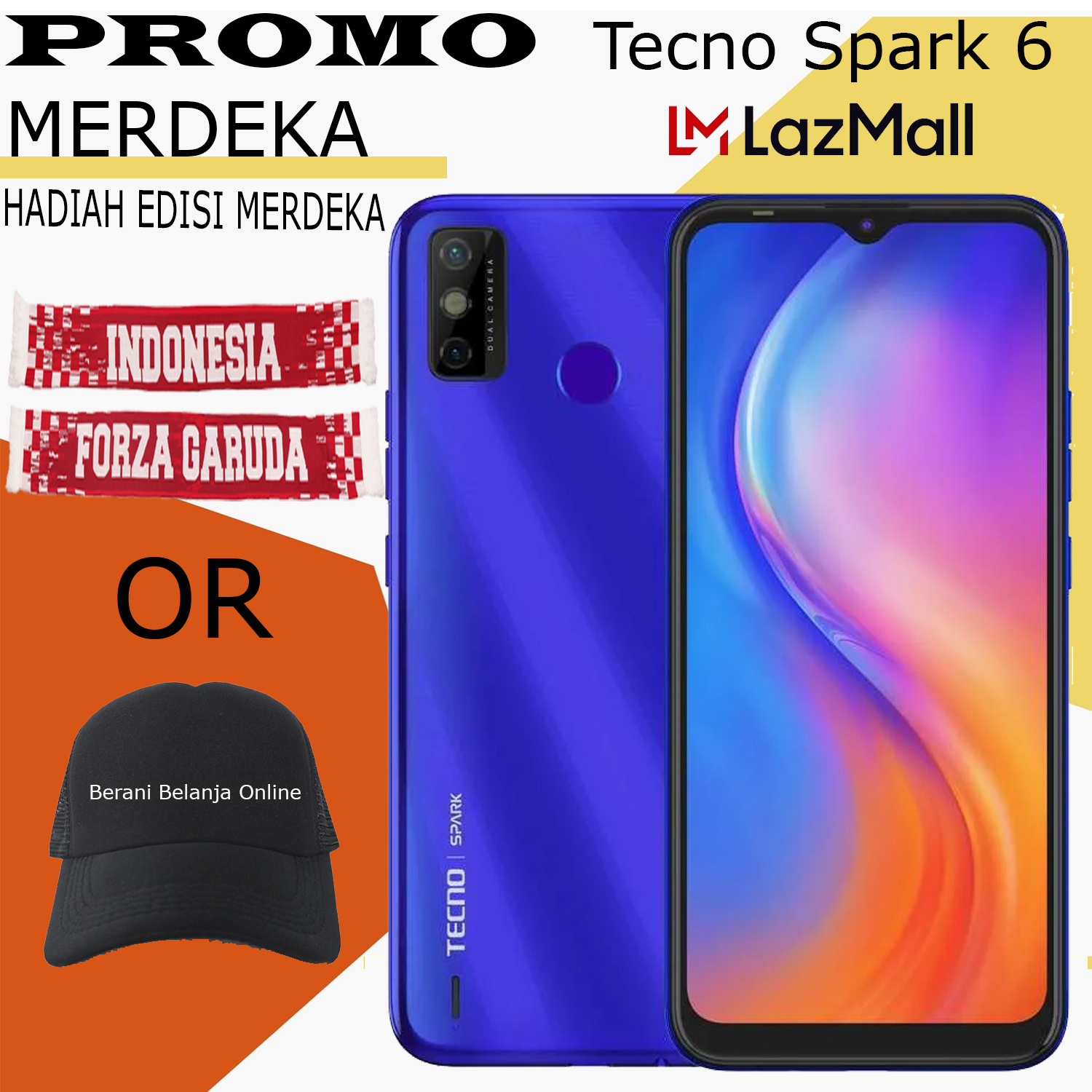 Tecno Spark 6 GO 4/64 ,3/64,2/32 (2021) 4G LTE Android 10 6.52\