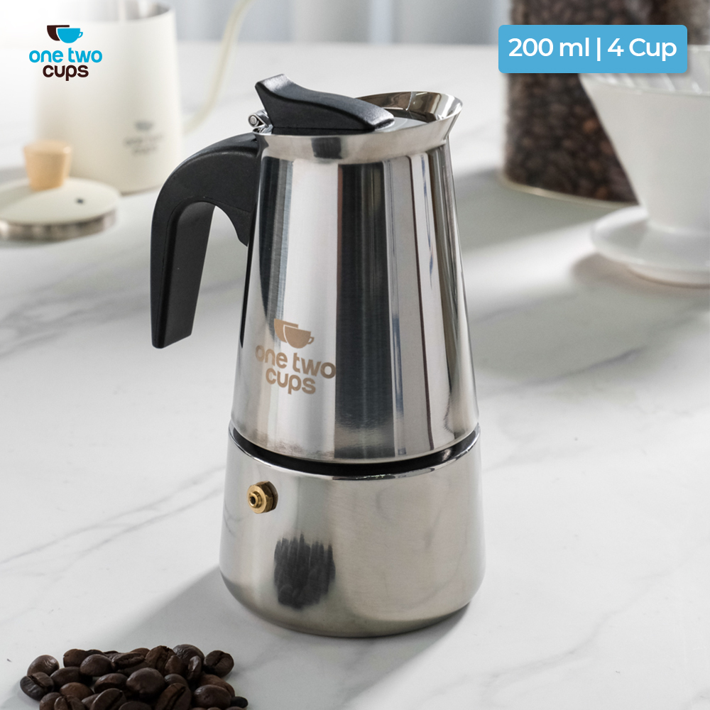 Can 4Cup 200ml Stainless Steel Espresso Coffee Maker Moka Pot