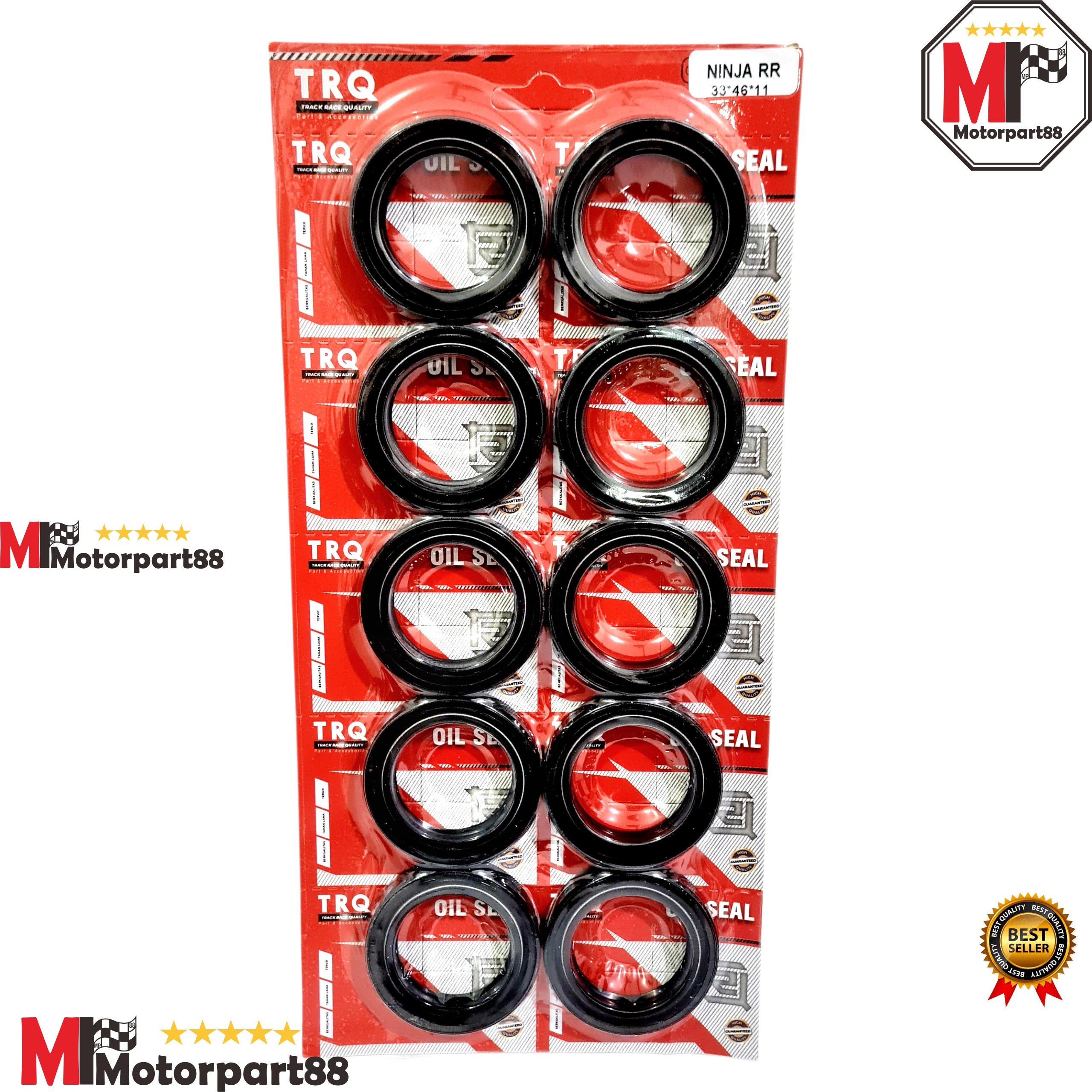 10PCs TRQ seal seal us pipe shock PreK front KLX 150 dtracker Ninja R RR 33x46x11 TRQ price per 10PCs Harga 25,000 rupiah*Gratis Ongkir