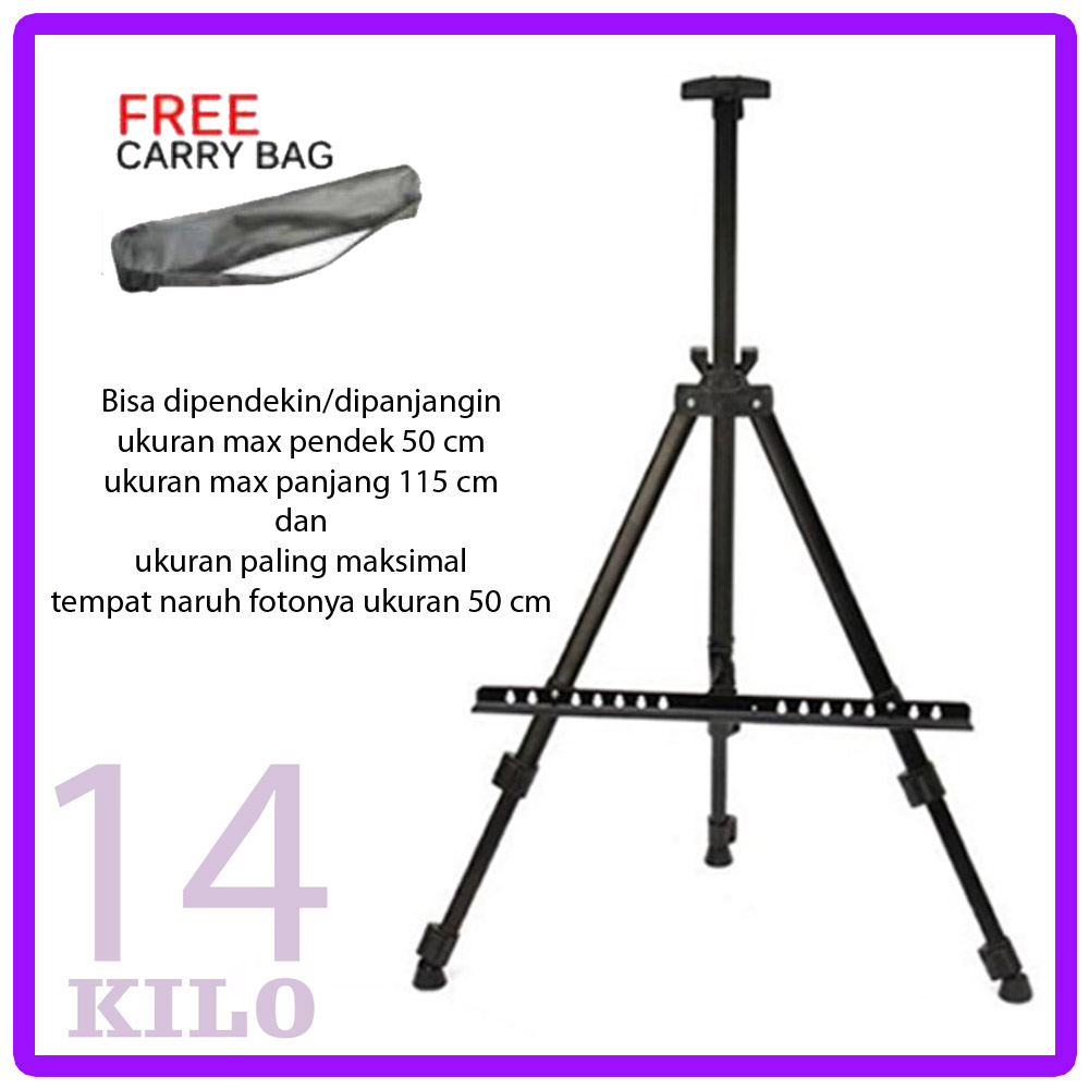 Standing Tripod Lipat Portable Alumunium Bingkai Foto Wedding Pernikahan Frame Foto Wedding