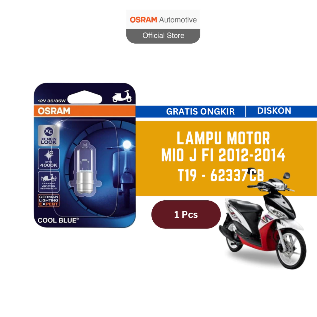 Osram Lampu Depan Motor Yamaha Mio J Fi 2012 - 2014 62337CB Harga 20,700 Ringgit*Penghantaran Percuma