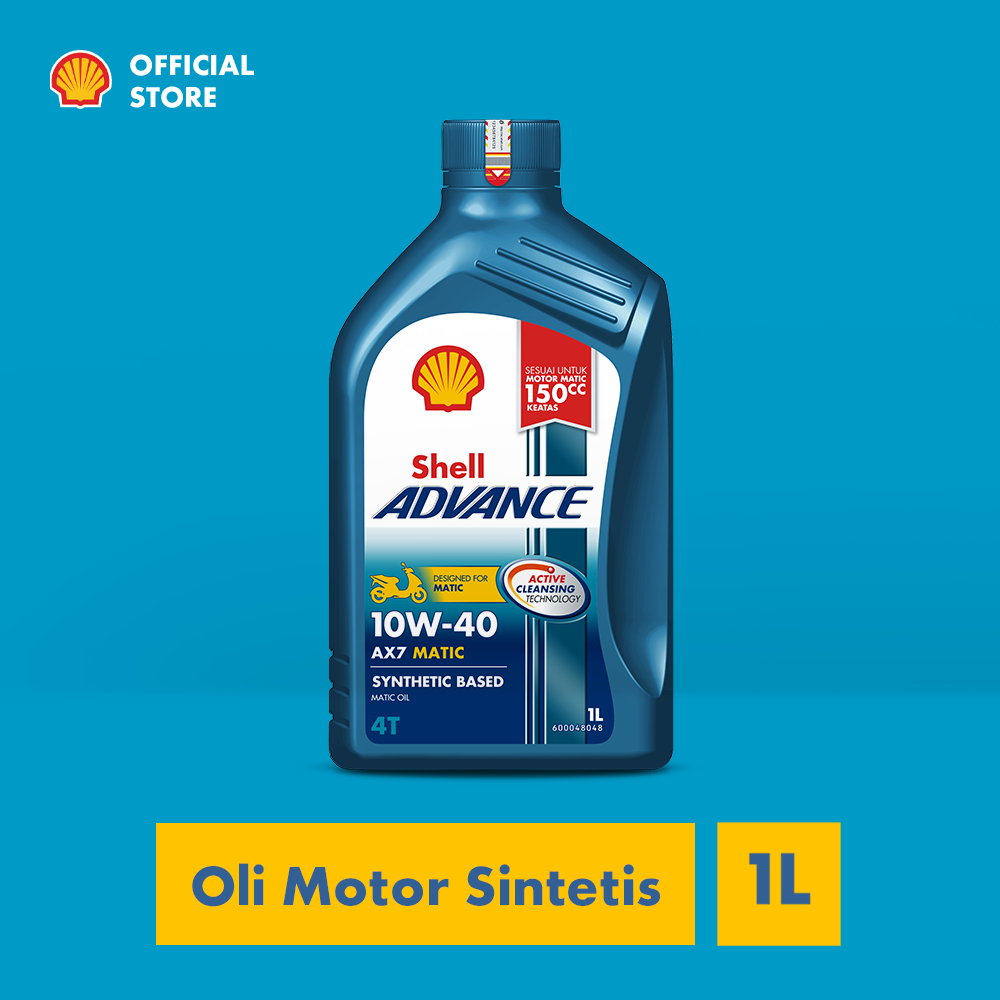 Motor Oli Shell Advance AX7 scooter 10W-40 (1l) Harga 76,268 Ringgit*Penghantaran Percuma
