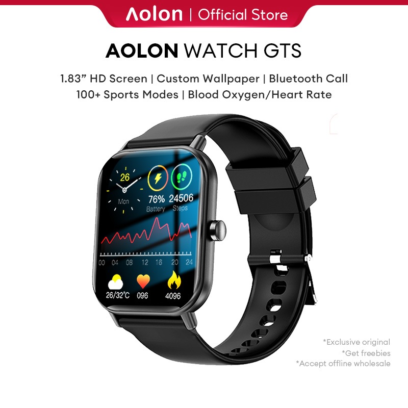Aolon 2025 New Gts Smart Watch Custom Wallpaper DIY Watch Face Men's Smartwatch Running Men's Pace Wat…