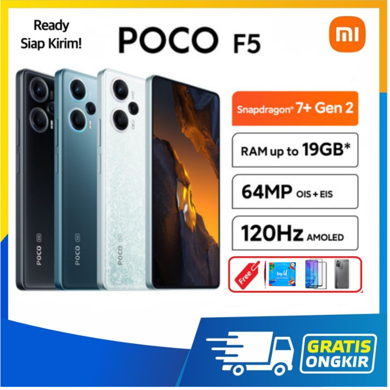 XIAOMI POCO F5 5G 8/256GB / 12/256 GB 5G - Garansi - Biru - Promo Harga 4,000,000 rupiah*Gratis Ongkir