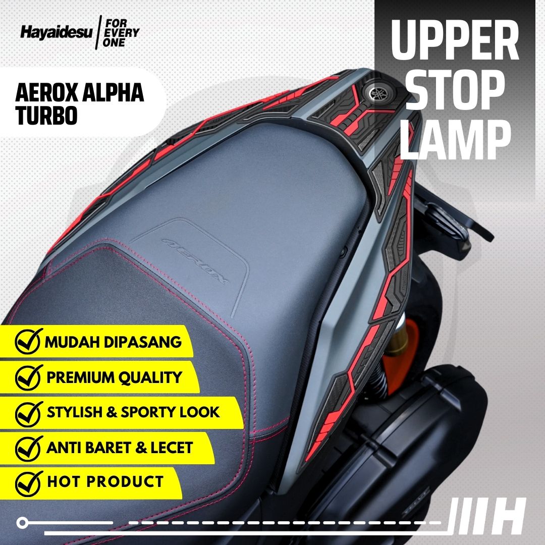 Hayaidesu Yamaha AEROX ALPHA (Standard/Cyber City/Turbo) Body Protector UPPER STOP LAMP & BEHEL Cover Harga 108,000 rupiah*Gratis Ongkir