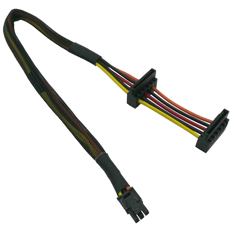 HDD SATA Power Cable Right-Angle SATA 15 Pin X2 to Mini Pin ATX