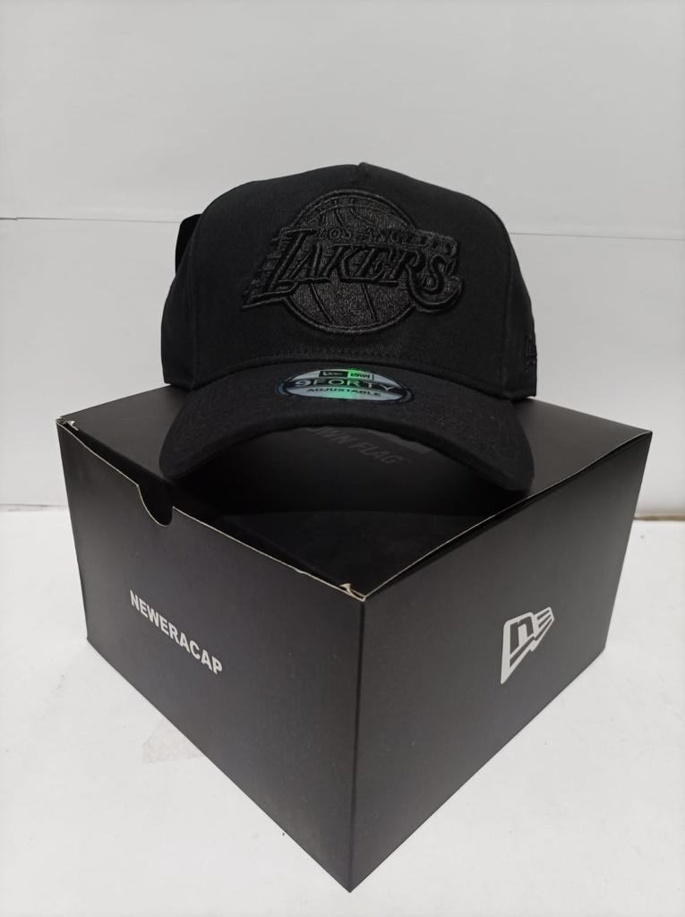 Topi Model LAKERS Baseball New Era 9forty Black Hitam Bordir