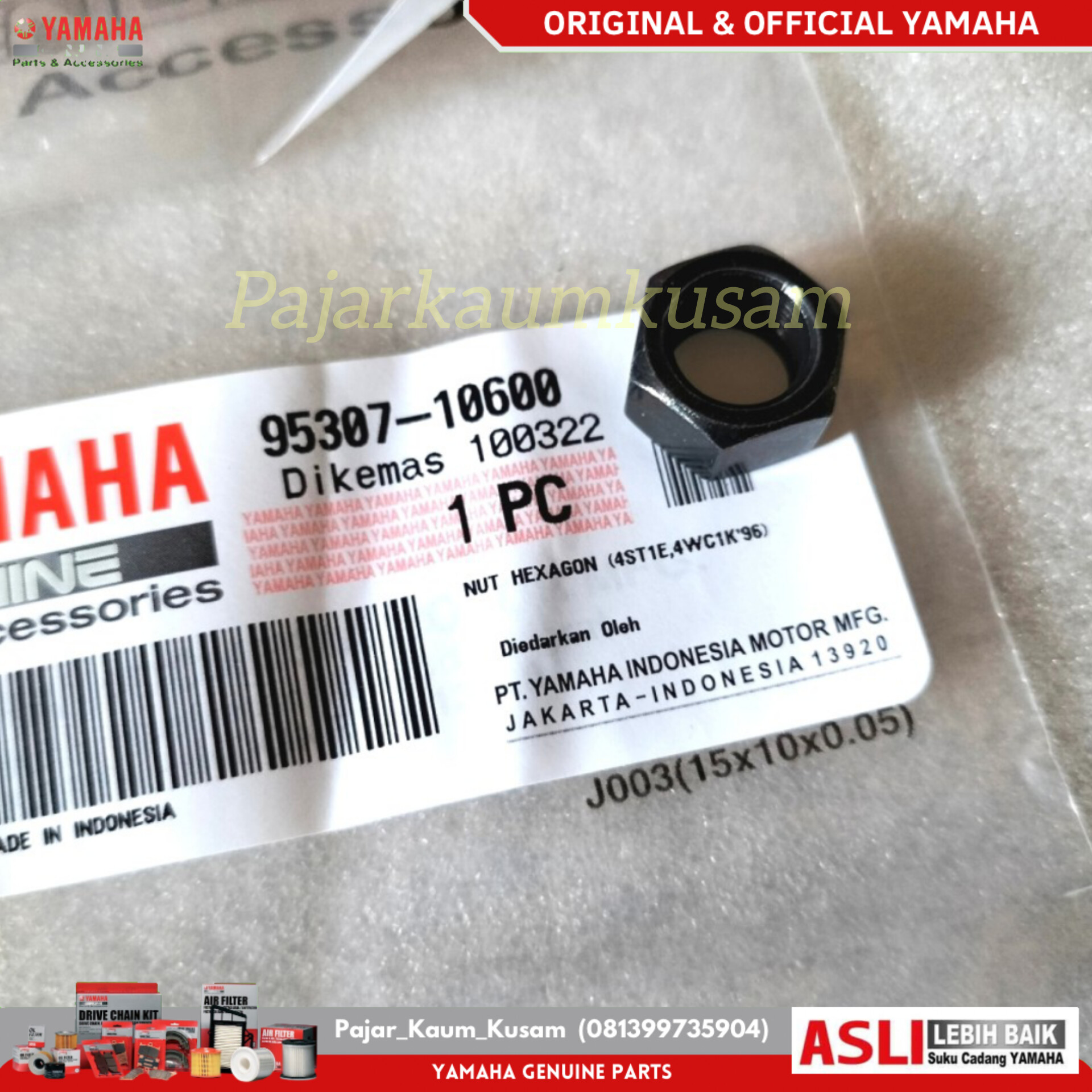 MUR SHOCK BELAKANG YAMAHA FIZR F1Z F1ZR ORIGINAL 95307-10600 NUT Harga 25,000 rupiah*Gratis Ongkir