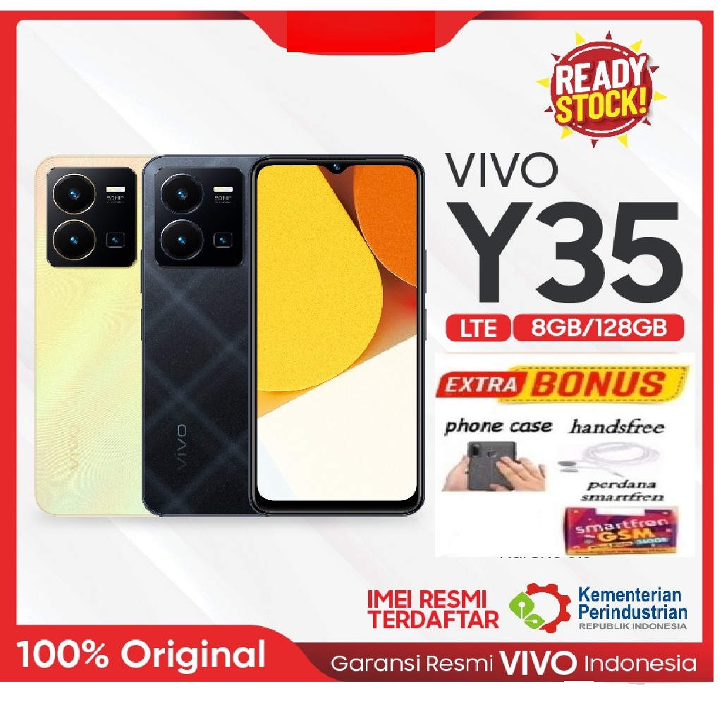 VIVO Y35 RAM 8 GB ROM 128 GB FUllSHET - BERGRANSI Harga  1,780,000 Ringgit*Penghantaran Percuma