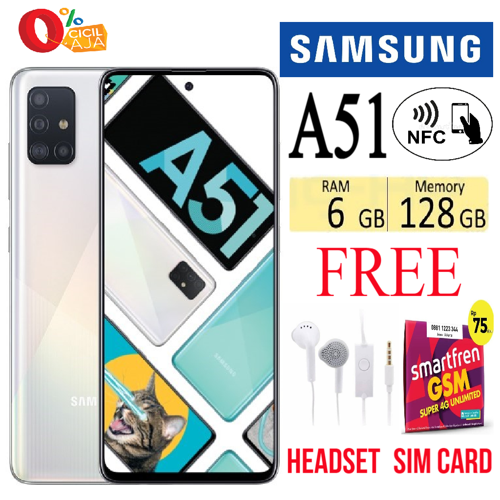 Samsung Galaxy A51 RAM 6/128 GB FULLSET Bergaransi Harga  2,450,000 Ringgit*Penghantaran Percuma
