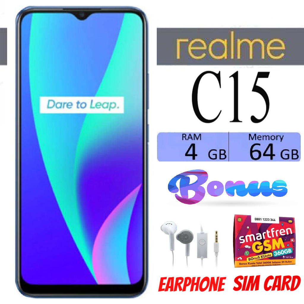 PROMO !!! Realme C15 RAM 4 Gb ROM 64 Gb Sein Bergaransi Toko - Best Seller Harga  1,040,000 Ringgit*Penghantaran Percuma