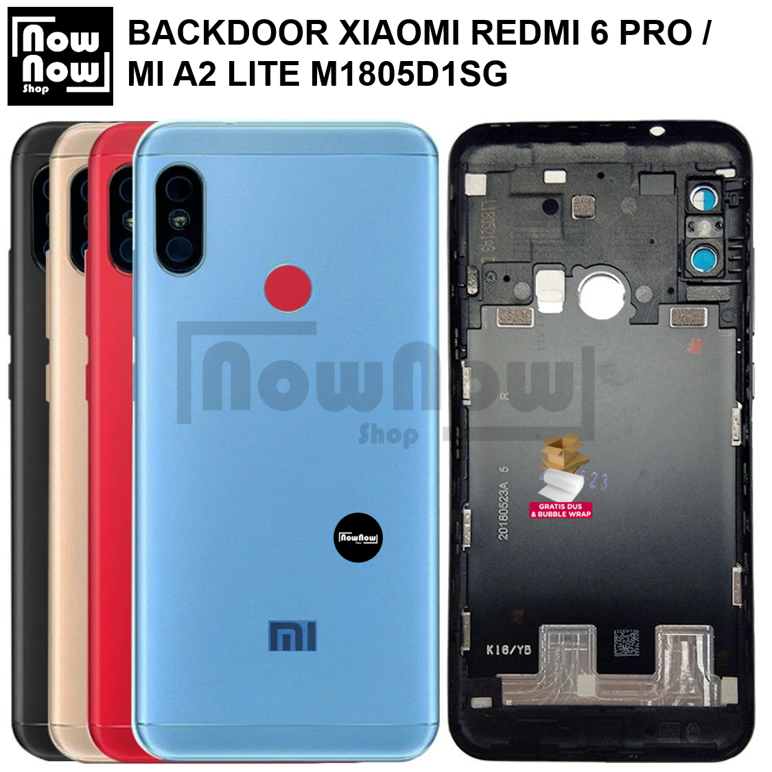 Backdoor Tutup Belakang Baterai Xiaomi Redmi Pro Mi A2 Lite