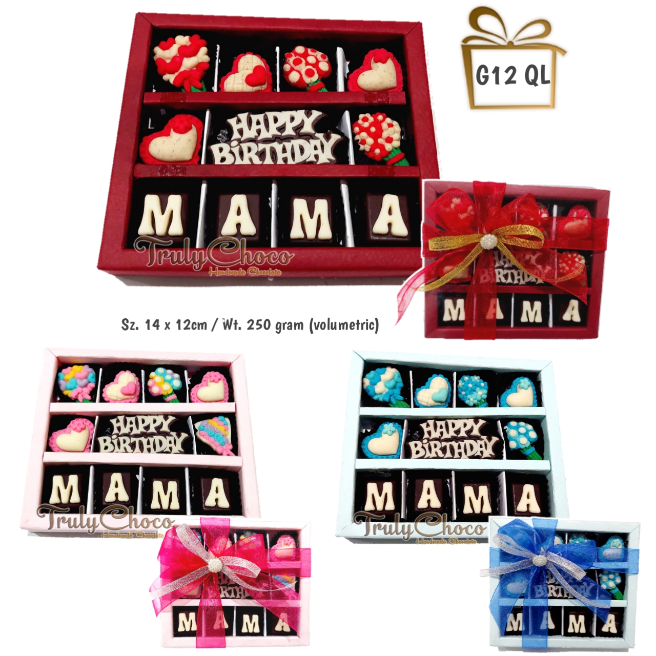 TrulyChoco Hadiah Coklat Ucapan Ulang Tahun Cantik Untuk mama / Ibu yang berkesan dan murah