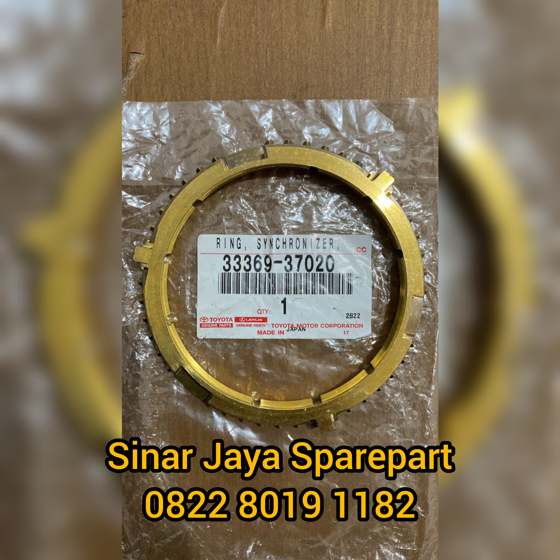 Ring Sinkromis Gigi 3 Toyota Dyna 130HT Hino Dutro 130HT Original 33369-37020 Harga 525,000 rupiah*Gratis Ongkir