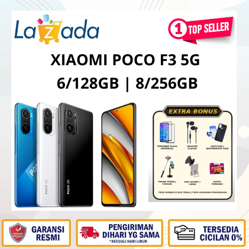 Poco F3 (5g) 6/128GB | 8/256GB Snapdragon 870 Harga 3,349,000 rupiah*Gratis Ongkir