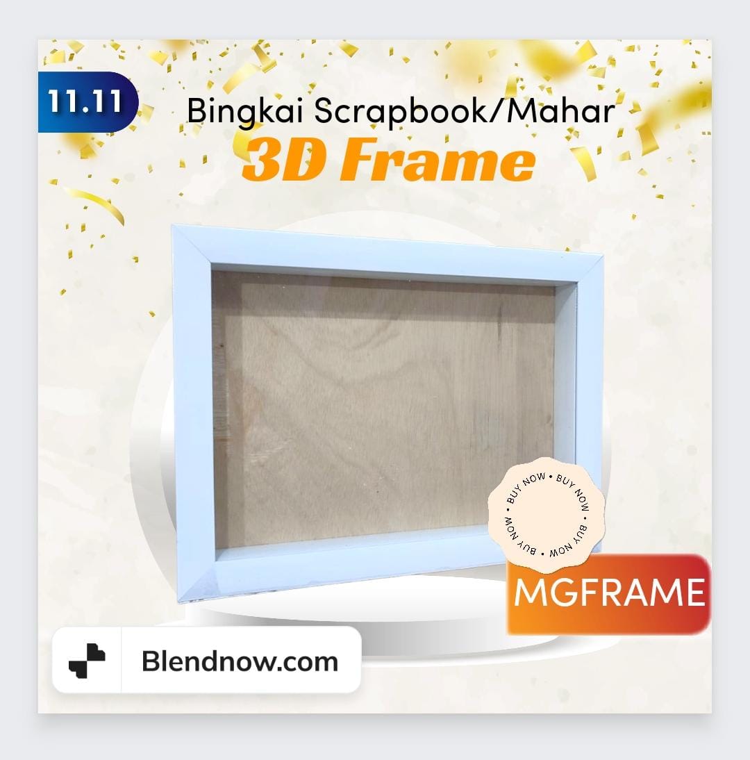 Ready Stock!! Pigora 3D Mahar UK30X30CM/BINGKAI 3D/PIGURA/FRaME/POPUP