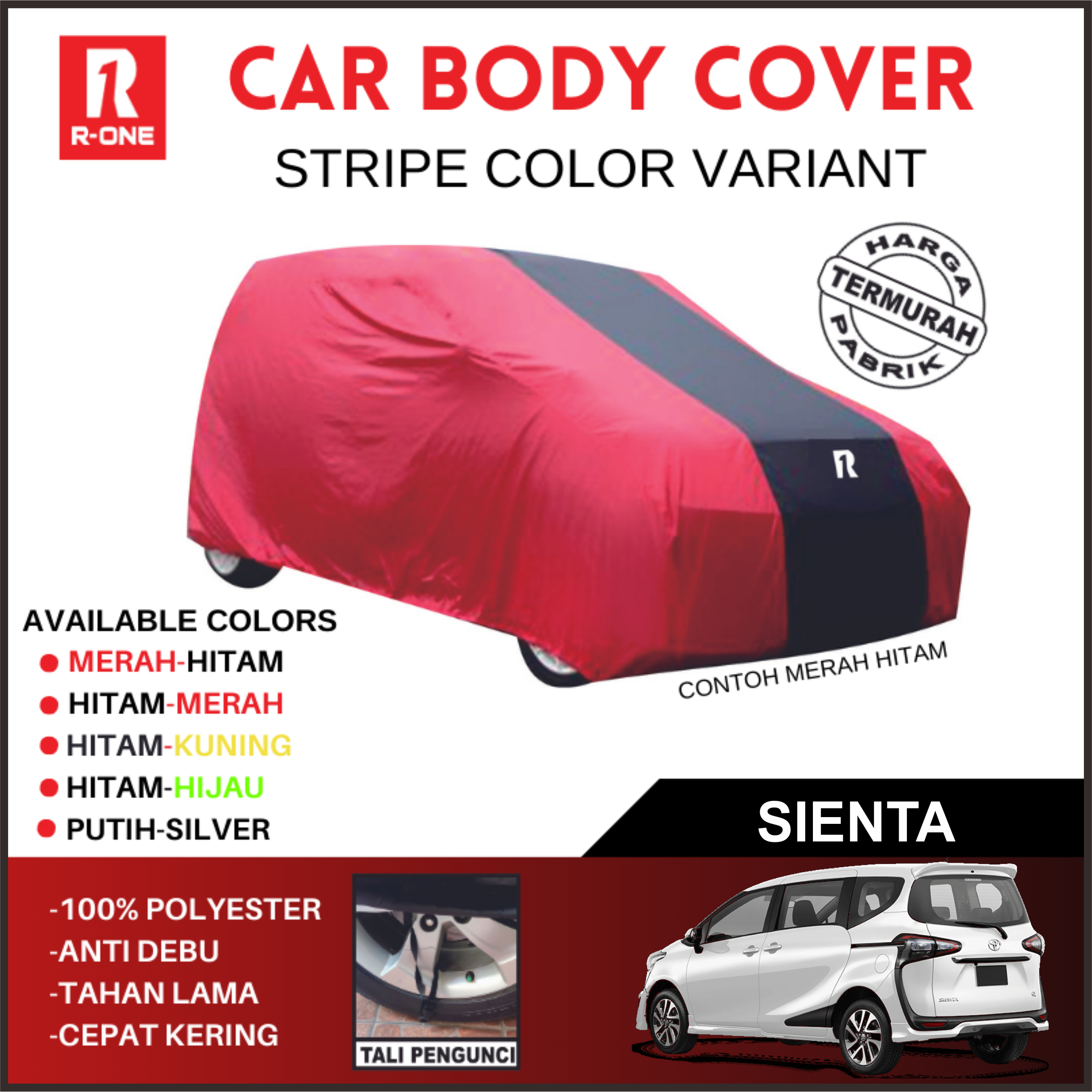 BODY COVER WARNA LIST 1 SIENTA Harga 150,000 rupiah*Gratis Ongkir